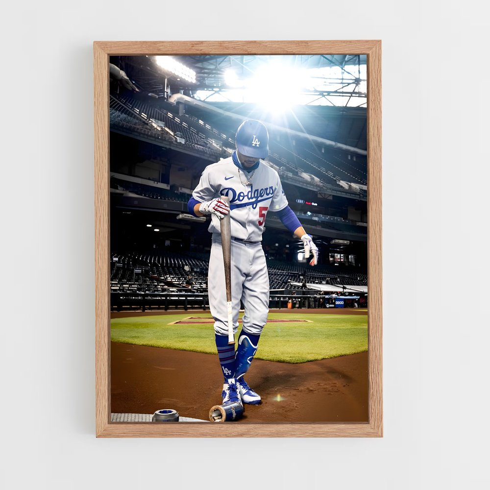 Poster Mookie betts traces – affiche Baseball (vue 4)